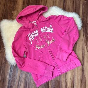 Aeropostale Pink Y2K Vintage New York Graphic Hooded Sweatshirt • Size L